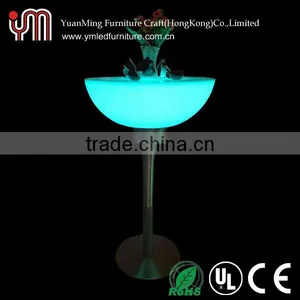 Hight Quality PE Materail Led Illuminated Cocktail Table thumbnail-1