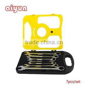 7PCS/set Chrome Vanadium Ratchet Wrench Set, Spanner Set CRV Grear Wrench thumbnail-1