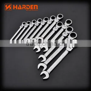 Professional 15mm Chrome Vanadium Flexible Combination Ratchet Wrench Set thumbnail-2