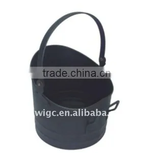 Traditional Black Iron Coal Bucket thumbnail-1