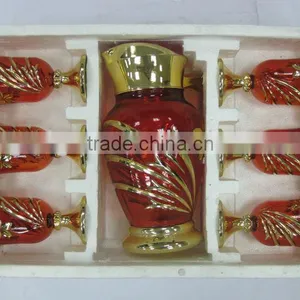 JK023 7pcs Glass Drinking Set With Deco thumbnail-1