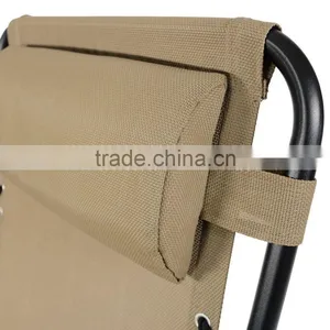 Patio Durable Beige Folding Soft Zero Gravity Chair With Cup Holder thumbnail-4