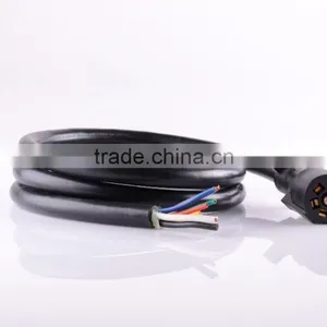 S80460 7FT Foot 7 Way Trailer Cord Wire Harness Light Plug Connector Molded RV Cable thumbnail-1