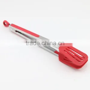 Silicone Stainless Steel Kitchen Tongs With Locking Clip thumbnail-3