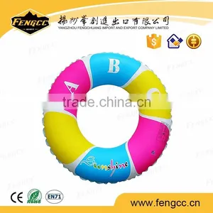 Trade Assurance Colorful Customized Phthalate Free Safty Cartoon Adult Letter Swimming Ring thumbnail-1