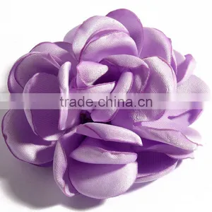 Handmade Singe Fabric Flower Clip for Kids Hair Accessories thumbnail-5