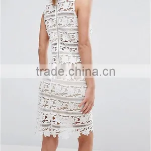 China Fashion Clothing/Embroidered Lace Hanky Hem Dress thumbnail-2