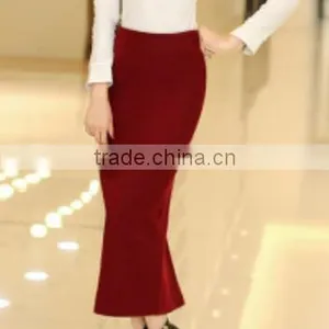 Latest Lady Pencil Short Skirt in Jersey/Split Step Skirt thumbnail-2