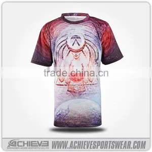 Sublimated Men Tee T Shirt, Made %100 Polyester, Custom Printing thumbnail-3