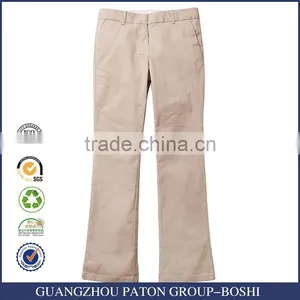 Wholesale Cotton Khaki School Pants With Elastic Waist For Juniors Boys thumbnail-1