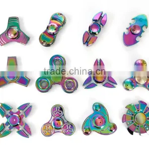 New Design Rainbow Color Hand Fridget Spinners Dazzle Color Metal Finger Spinners Toys Colorful Hand Spinner Relax Toys Gifts thumbnail-4