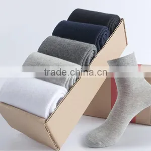 Zm40615b Pure Color Men Cotton Stocking Man Fancy Business Socks thumbnail-1