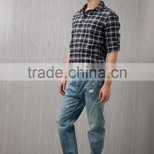 New Casual Long Sleeve Shirt Flannel Men Shirt thumbnail-4