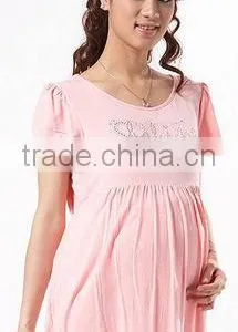 High Quality Comfortable100%Cotton Printed Maternity Blouse thumbnail-1
