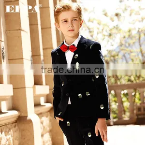 ELPA Velvet Sweat Slimming Suits Wedding Children Wear Kids thumbnail-4