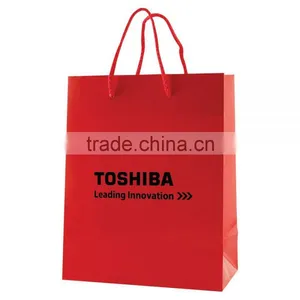 Color Gloss Laminated Eurotote Shopping Bag - Features Cardboard Bottom, Dimensions Are 8" x 4" x 10" and Comes With Your Logo. thumbnail-3