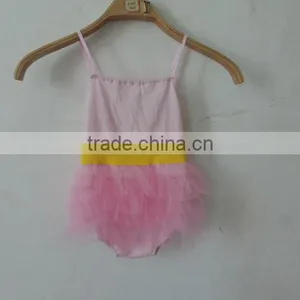 Hot Children Girls Fashion Clothing Ruffle Cherven Romper Summer Vacation Wholesale 2016 Kids Party Clothes thumbnail-2