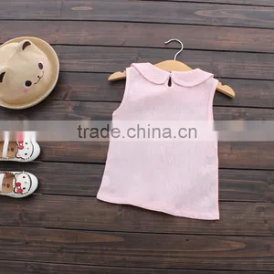 Wholesale Summer Cotton Printing Girls Shirt Dress Sleeveless thumbnail-5