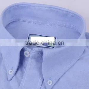 2017 New Blue Oxford Men's Long Sleeve Casual Shirt Wholesale thumbnail-4