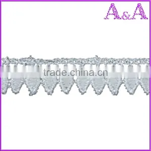 the Lastest Fashion White Color Embroidered Flower Chemical Lace thumbnail-2