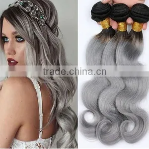 China Market Two Tone Colored Brazilian Hair Weave , Ombre Hair thumbnail-1