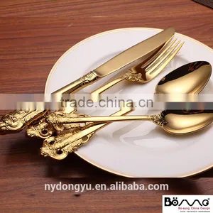 304 Stainless Steel Rose Gold Knife Fork Spoon Tableware/ Fork Knife Cultery /fancy Dining Tableware thumbnail-1