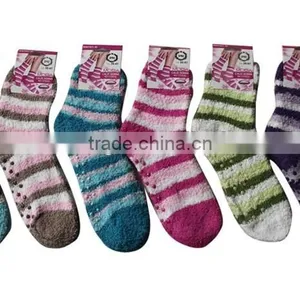 Hot Sale Popular Lady's Microfiber Antiskid Socks Warm Socks for Winter thumbnail-1