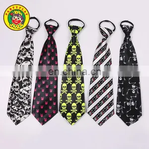 Wholesale Halloween Skull Printed Custom Ties thumbnail-1