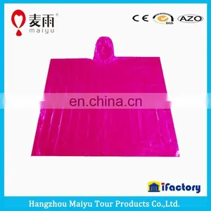 Disposable Plastic Poncho/raincoat With Logo for Riding Bike thumbnail-4