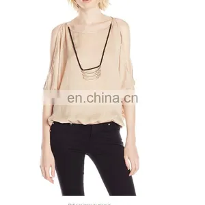 Best Sell Facory Bulk Order Ladies Blouse Ladies Top Fashion Blouse thumbnail-1