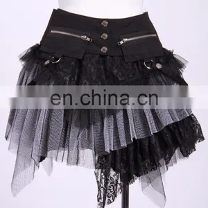 Gothic Layered Short Skirt With Removable Belt thumbnail-1
