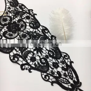 OLN14768 OLN14768 Elegant Black Neck Lace Design Ladies Suit Chemical Neck Design Lace thumbnail-6