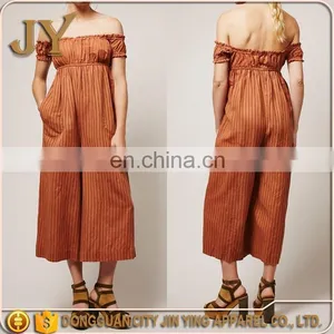 Sexy Jumpsuit Ladies Offer-shoulder Jumpsuit Cotton Jumpsuit Women thumbnail-1