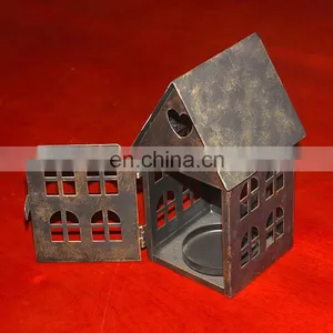 Vintage Style Hand Made Little House Candle Holder thumbnail-6