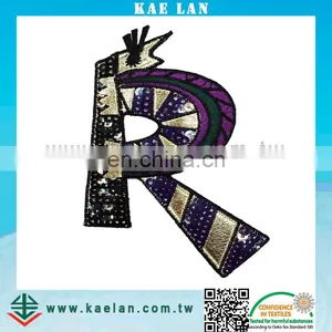 Sequin Decoration Embroidery, Unique Letter Embroidered Applique thumbnail-2