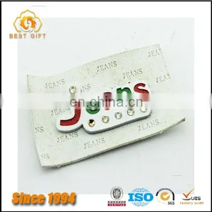Wholesale Custom Cheap Hardware Jeans Accessories Metal Logo Label Patches thumbnail-6