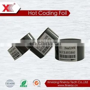 Hot Stamping Date Coding Foil/hot Thermal Transfer Foil for Printing Expiration Date FC3 Type 30mm*100m Size thumbnail-4