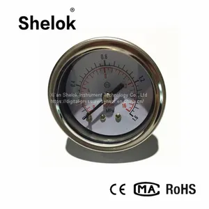Spiral Tube 40mm Oil Back Connection Pressure Gauge Mpa kg Psi thumbnail-2