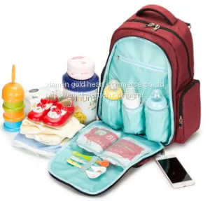 Custom Stylish Quilted Polyester 600d Changing Adult Baby Diaper Bag for Mother thumbnail-4