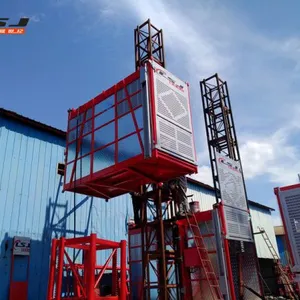 Manufacturer Sale Sc200/200 Two Cages 0-33m/Min Construction Material Hoist thumbnail-4