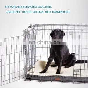 Comfy Portable Indestructible Grey L XL Raised Dog Pet Mat Bed With Private Label thumbnail-6