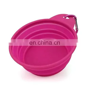 Custom Color Folding Silicone Dog Bowl Dog Feeding Bowl Travel Bowl for Dog thumbnail-2