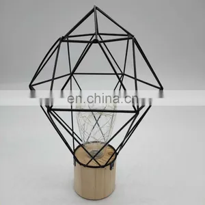 Wooden Metal Lantern Led Copper Wire String Light For Home Decoration Night Light thumbnail-3