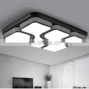 Atmospheric LED Ceiling Lamp Warm Dimmable Rectangular Lights for Bedroom Study Room thumbnail-1