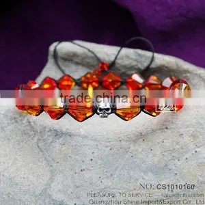 Handmade Black String Woven Alloy Beads Bracelet for Men thumbnail-2