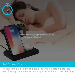 Wireless Charger Stand 15W Qi Fast Charging Dock Station for Apple Watch IWatch 5 AirPods Pro 2 For IPhone 12 11 XS XR X 8 Z5A thumbnail-5