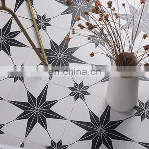 Nordic Black and White Geometric Floret Brick 300*300 Kitchen Bathroom Wall Brick thumbnail-1
