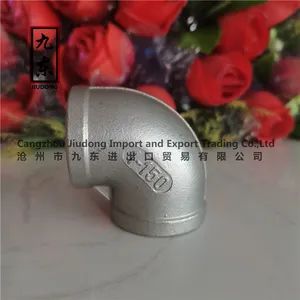 ANSI B16 316 316L Stainless Steel Pipe Fitting 90 Degree Thread Elbow thumbnail-2