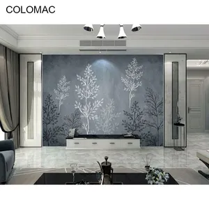 Custom 3D Pristine Tropical Forest Plant Wallpaper Boat Lake Painting Large Mural For Bedroom Living Room TV Background Wall Dropshipping thumbnail-3