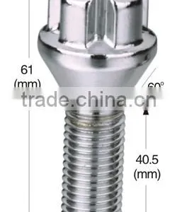 10.9 Grade M12 Wheel Lock Bolts/12*1.5 Spline Lug Bolt thumbnail-1